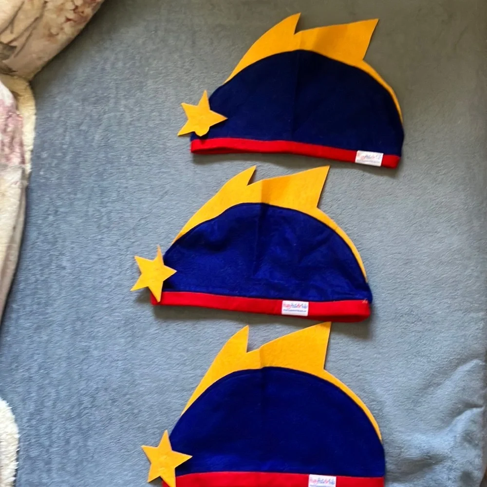 Hero hat You get all 3 -unisex boy or girl fun hats EUC star fun hats